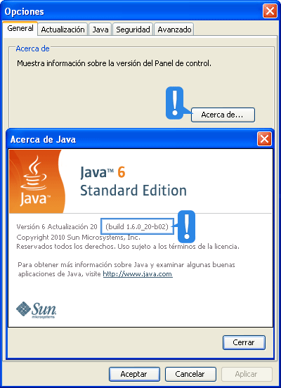 Versión de Java